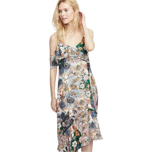 RACHEL Roy Wonderlust Floral Ruffle Romanticore Midi Women Dress Size 8 NEW - Picture 1 of 7