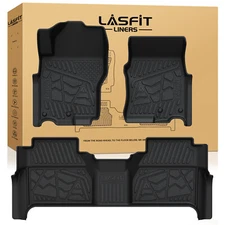 LASFIT Floor Mats for Nissan Frontier 2022-2025 Crew Cab 1st & 2nd Row Liners
