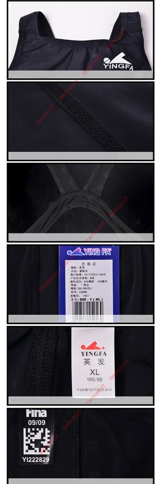 FINA 批准 YINGFA 女子 925 赛车训练 KNEESKIN 泳衣 所有尺寸 — 第 4/4 张图片