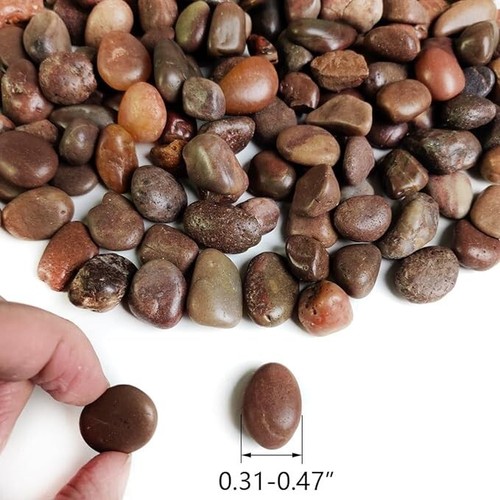 Aquarium Small Red River Rocks Decorative Pebbles Natural Gravel Stones for Fish - Picture 2 of 7