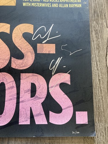 The X Ambassadors Band Signed / Autographed 2018 Red Rocks - Colorado Poster - Picture 3 of 6