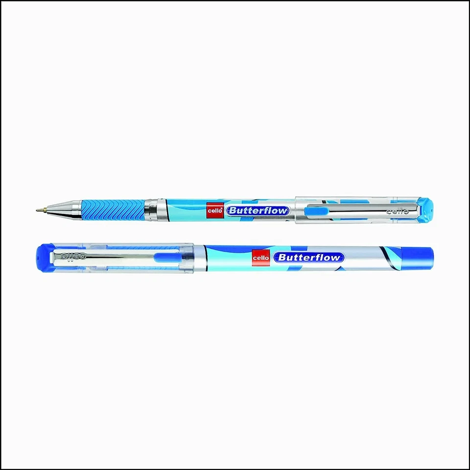 Paquete de 10 bolígrafos finos suaves Cello Butterflow + envío gratuito Foto 2 de 3