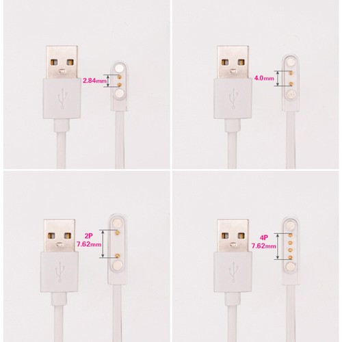 Universal 2-Pin USB Data Charging Cable Magnetic Charger For Smart Watch UK - Zdjęcie 7 z 16