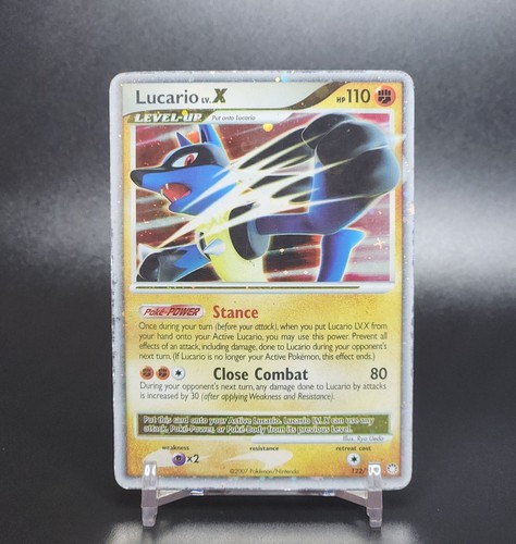 Pokemon Lucario LV. X122/123 Holo Rare MP-P - DP Mysterious Treasures - Picture 1 of 3