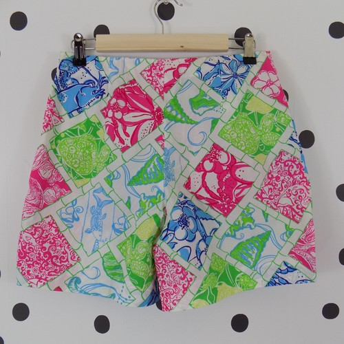Lilly Pulitzer Womens 6 Jubilee Shorts 50th Anniversary Hollywood Patch Pockets - Picture 3 of 7