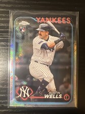 2024 Topps Chrome Logofractor #281 Austin Wells RC Yankees Rookie