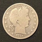 1896 Barber Half Dollar ,  better date , G/ AG condition , nice coin