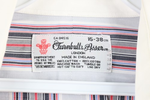 Vtg Turnbull & Asser Mens 15 38cm Rainbow Striped Collared Button Shirt Cotton - Picture 7 of 10