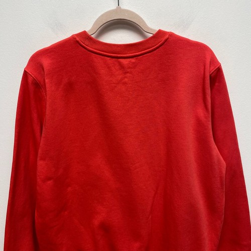 Michael Kors Red Sherpa MK Logo Crew Long Sleeve Cotton Pullover Sweatshirt S - Picture 4 of 7