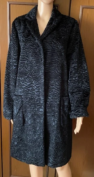 Midnight blue faux fur jacket cheap