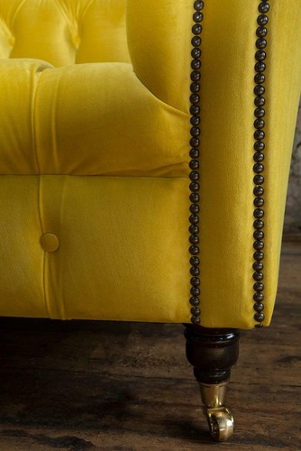 Chesterfield 3 Sitzer Couch Polster Sitz Textil Stoff Leder Couchen Sofas Sofa - Bild 10 von 12