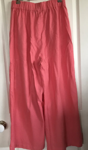 Sportsgirl Womens Pants Size 8 Linen Blend Baggy Wide Leg High Waist Pockets - Picture 6 of 16