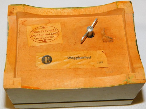 Vintage Hand Painted CUENDET Toggenburger Weggiserlied MUSIC BOX Bauern-Malerei - Picture 5 of 8