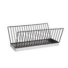 Black Dish Rack With Tray by Madam Stoltz