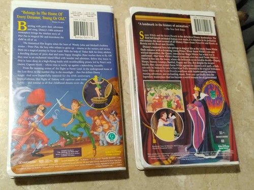 Peter Pan 45th Anniversary Limited Edition & Snow White and the Seven Dwarfs VHS - Picture 2 of 3