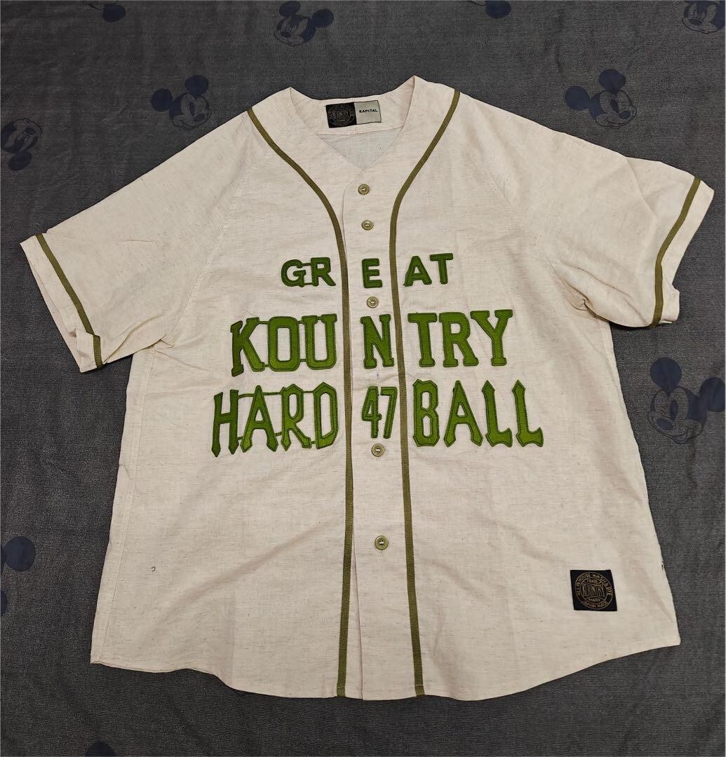 KAPITAL linen baseball shirt 3¥&