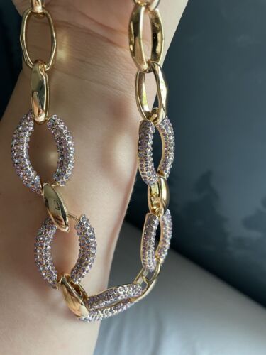 Park Lane Splash Necklace, Chunky Chain Crystals - Picture 3 of 4