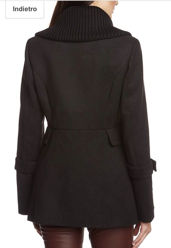 Lana Collo Fornarina Doppio Nero Petto Xs Taglia In Colore Classico Cappotto 7ZqxTT