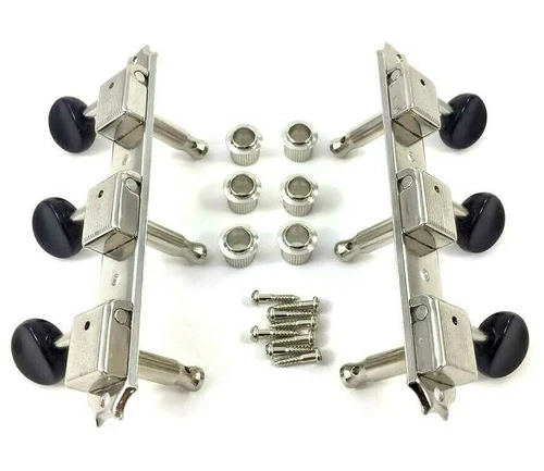 Gotoh Nickel/Black Vintage Strip Tuners for Gibson LP Jr.® Guitar TK-0704-001