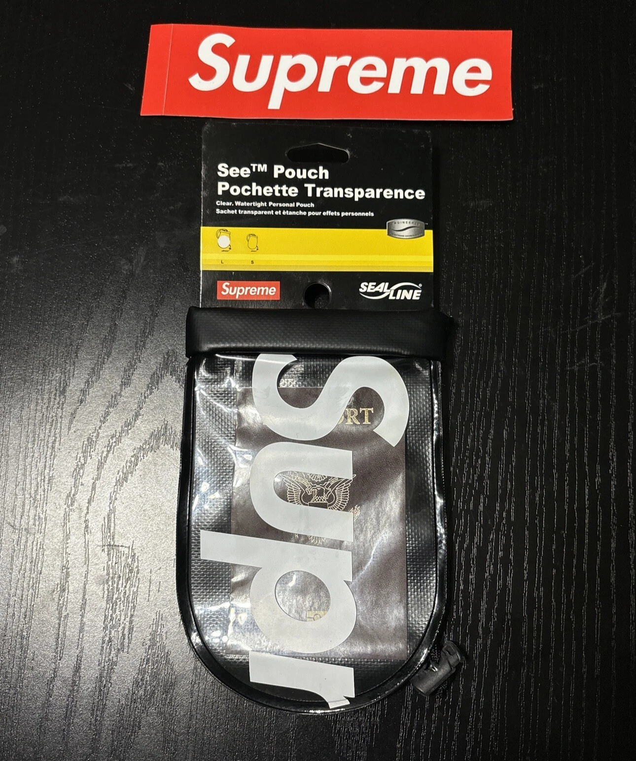 Grande pochette étanche noire SS18 Supreme x SealLine neuve