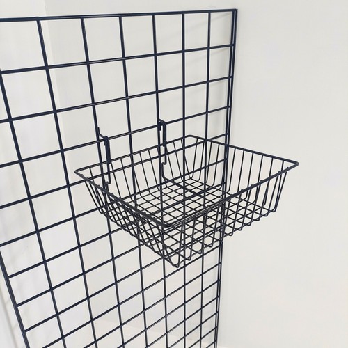 BLACK PREMIUM GRID MESH PANEL RETAIL SHOP DISPLAY PANEL ACCESSORY HOOK ARM - Picture 57 of 67