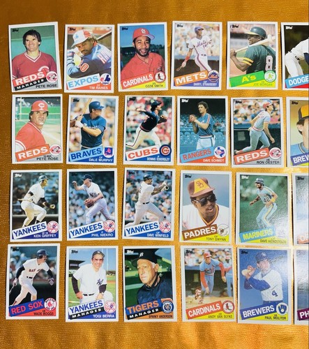 1985 TOPPS LOT 60+ STARS YOGI BERRA GRIFFEY GWYNN NIEKRO BOGGS MORE RARE CSTR - Picture 3 of 9