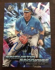Brendan McKay Auto Signed 2018 Bowman Platinum Prismatic Prodigies In Person