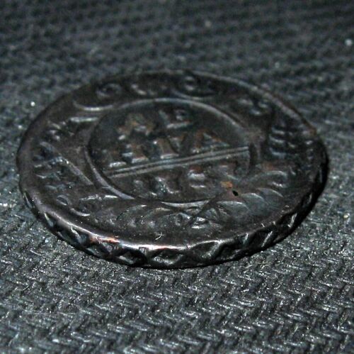 Denga of 1/2 Kopek 1737 VF Coin of Russian Empire gg1 - Picture 4 of 4