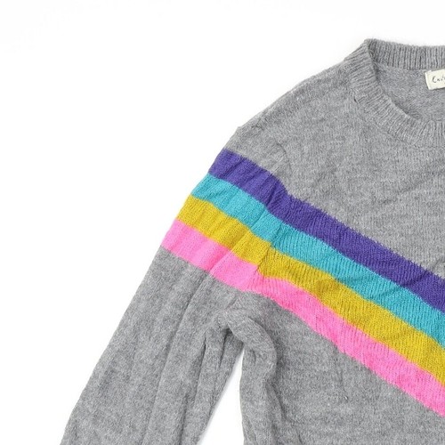F&F Womens Grey Crew Neck Acrylic Blend Jumper Size 6 - Picture 5 of 12