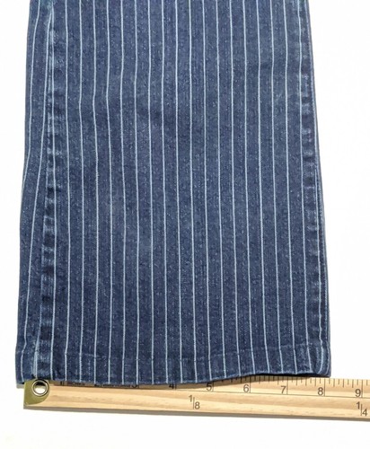 Youth Girls 2003 Tommy Hilfiger Pinstripe Dark Blue Jeans Sz 5 Bootcut - Picture 9 of 9