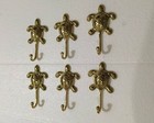 Brass Turtle Wall Hook Tortoise Bathroom Towel Door Key Hanger Lot of 6 Pcs a/u