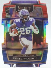 2021 Panini Select Concourse Kene Nwangwu RC Rookie Red & Blue Prizm Die-Cut #74