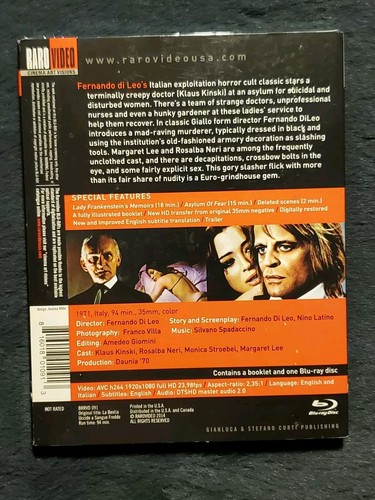 Slaughter Hotel (Blu-Ray, 1971) w/ Slipcover Klaus Kinski Italian Erotic Horror - Imagen 4 de 10