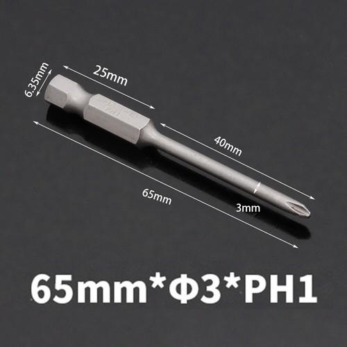 50/65/75/100/150-300mm Magnetic Phillips Screwdriver Drill Bits S2 Steel 1.6-6mm - Picture 32 of 87