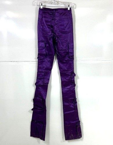Rockstar Original Purple Super Stacked Cargo Pants Medium NWT - Picture 2 of 3
