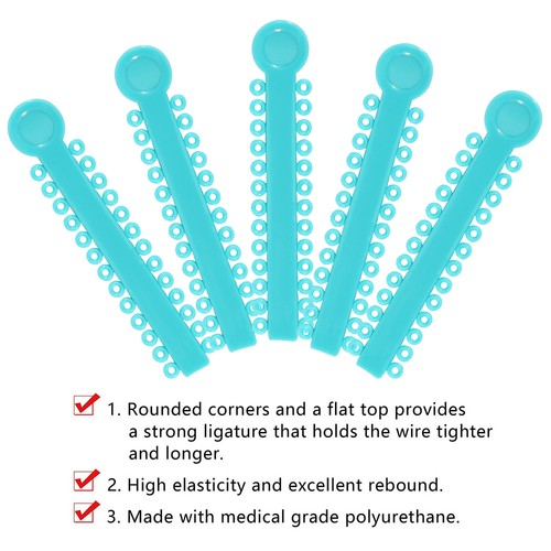 1040 Stück Dental Ortodoncia Ligaduras Tirantes Elásticos Bandas de goma 47 Farben - Bild 38 von 408