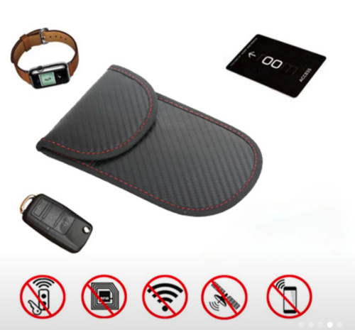 Large 3 x Signal Shielding Bag Car Key Fob RFID Signal Blocking Anti-Theft Pouch - Picture 4 of 5