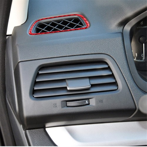 Red Carbon Fiber Interior Demister Vent Cover Trim For Honda CRV CR-V 2012-2016 - Picture 6 of 12