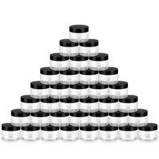 36 Pack 4 OZ Plastic Jars with Lids, BPA Free, Reusable, Refillable Transpare...