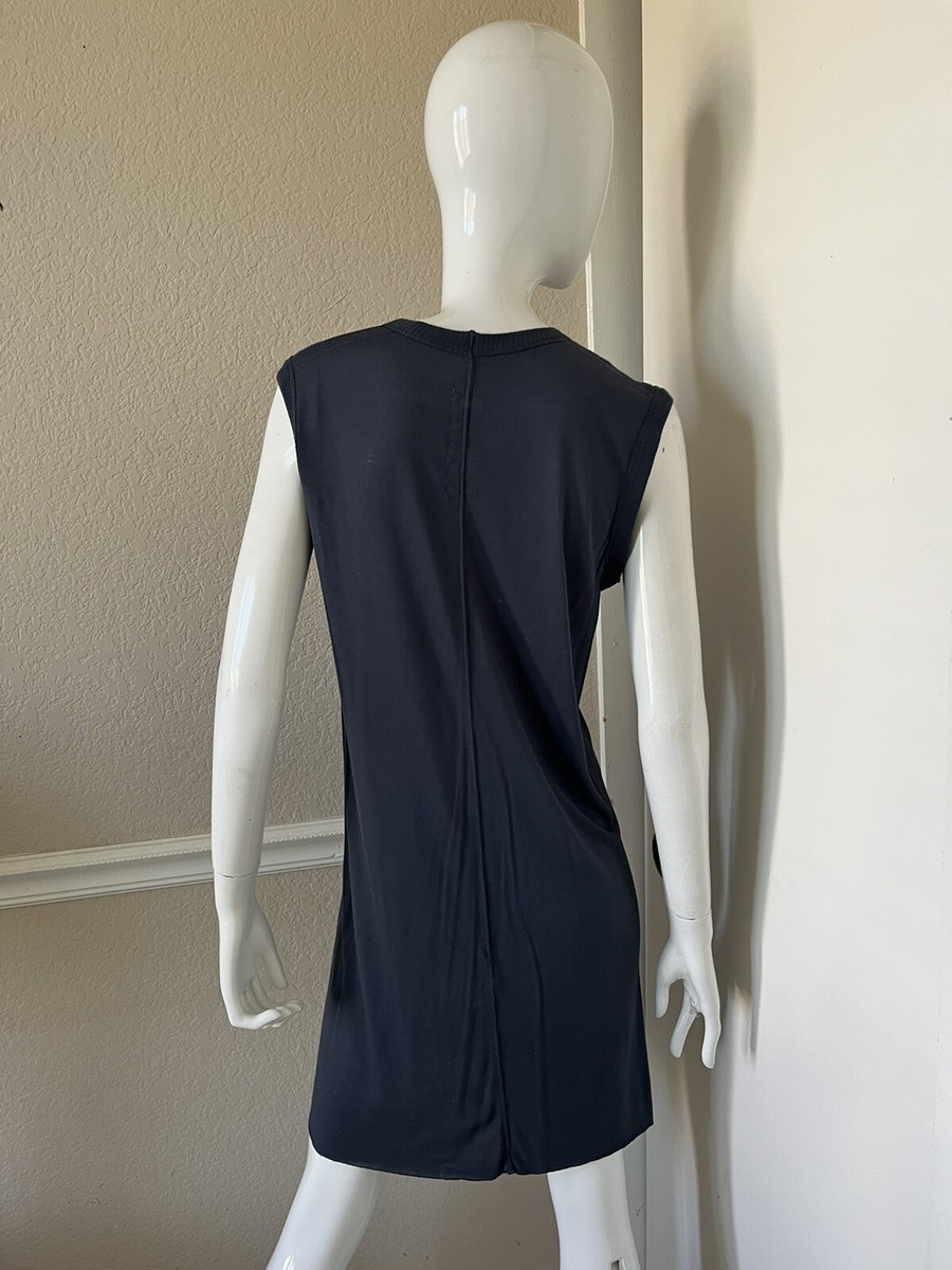 RICK OWENS NWT! Navy Blue Silk/Viscose VICIOUS S/S 14