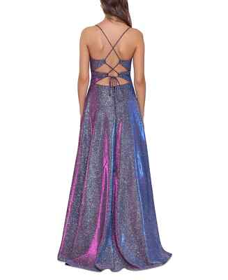 blondie nites metallic dress Lory Glitter A-Line Floor Length Dress
