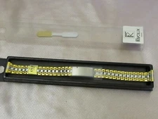 Bracelet de montre acier argenté et doré 14 mm