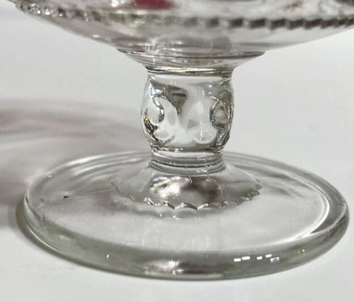 Vintage Tiffin King’s Crown Cranberry Thumbprint Sherbet / Desert Glass Set of 6 - Picture 9 of 16