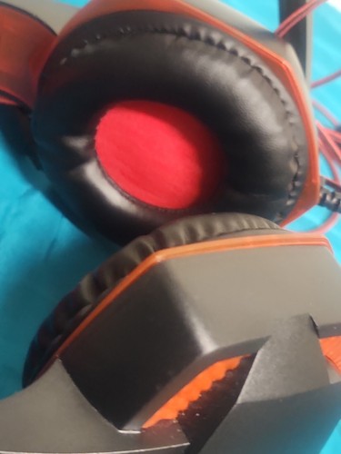 Auriculares para juegos PBX rojo/negro PC PlayStation 4 Xbox Nintendo Switch compatibles - Imagen 7 de 13