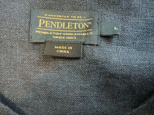 Pendleton Women's Blazer Jacket Size L100% Linen Embroidery Navy & White Zip - Picture 12 of 12