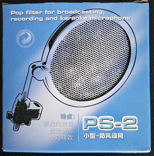 NEU Mikrofon Pop Filter PS-2 Doppelschicht Studio Mikrofon Bildschirm | Clip-On - Bild 1 von 5