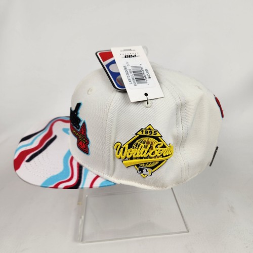 Pro Standard Atlanta Braves World Series Snapback Hat Adjustable Off White Red - Picture 2 of 8