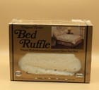 Vintage Elegant Ivory Eyelet By Springs Dust Ruffle Double Full Size Bed Skirt