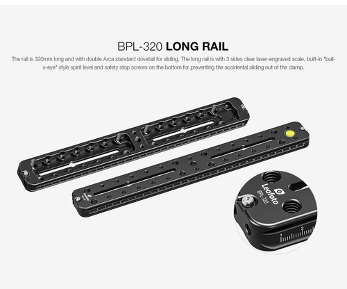 Leofoto FDM-03 Binocular Rangefinder Rail Kit | Length: 320mm - Picture 3 of 7
