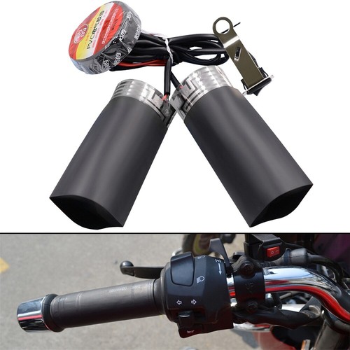 Motorcycle ATV Scooter Heated Grip Throttle Pads Handlebars Heater Adhesive Tape - Picture 4 of 13